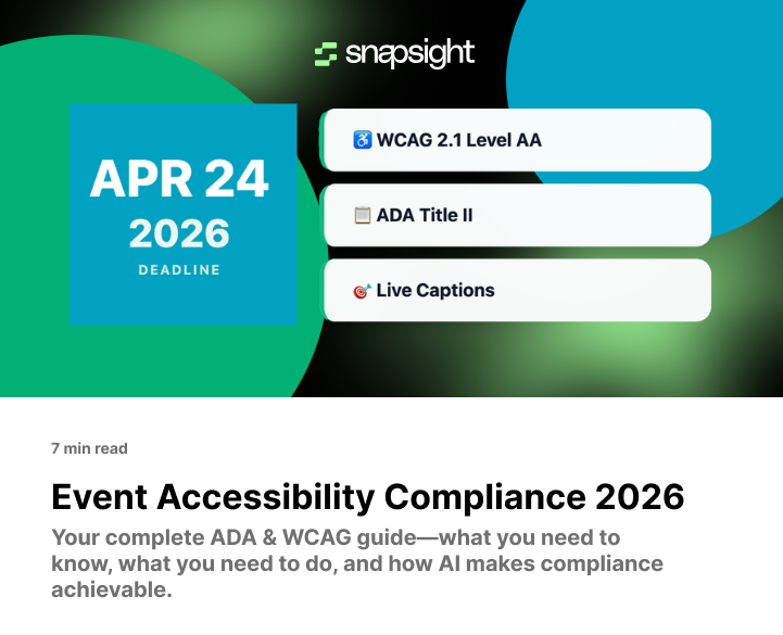 Event Accessibility Compliance 2026: ADA & WCAG Guide