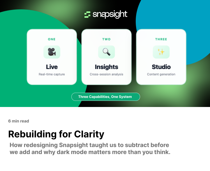 Rebuilding for Clarity