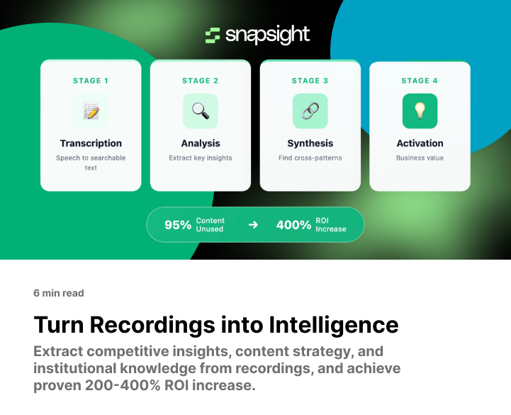 Event Intelligence From Recordings Guide